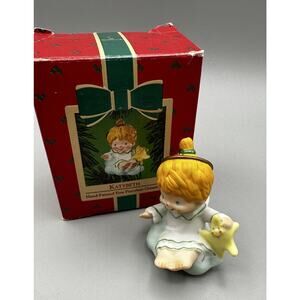 Hallmark Katybeth Angel Porcelain Halo Holding a Star QX4631 1984